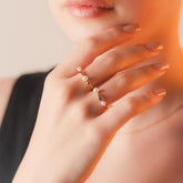 Sarı Altın 14 Ayar Kırmızılı İnci Yüzük - Tac diamond - Sarı altın - inci yüzük - pırlanta - Yüzük -pırlanta yüzük - inci yüzük - yüzük - yüzükler - altın yüzük modelleri